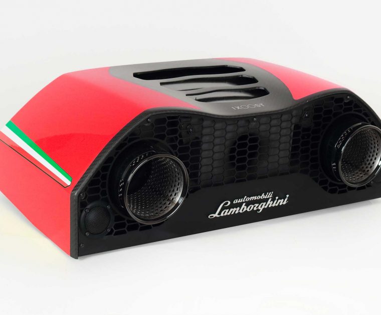 iXOOST AVALÁN Mars Red luxury home speakers Lamborghini™